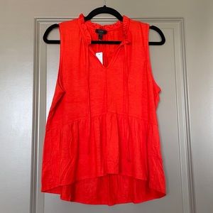 NWT J Crew orange peplum blouse